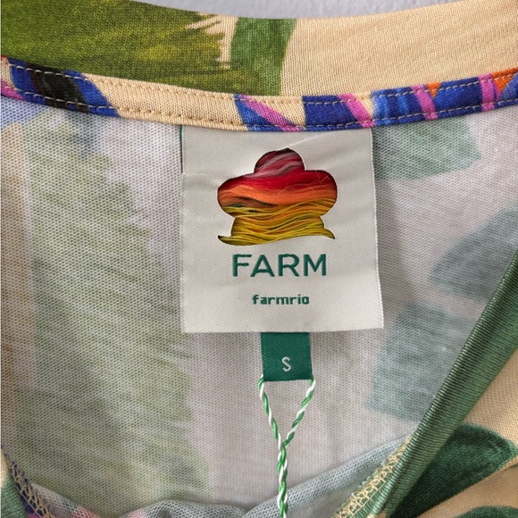 FARM Rio Macaw Jungle Organic Cotton T-Shirt Dress size s NWT - Picture 3 of 4